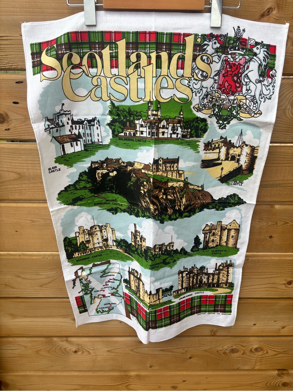 Vintage Scotlands Castles Tea Towel